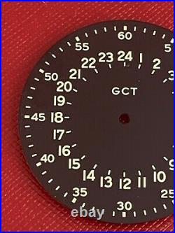 Very Rare Wwii Elgin Military G. C. T. 16 Sze Original 24 Hour Black Dial