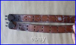 Vintage 1943 Milsco Leather Sling Belt M1907 Original WWII US Military Rare