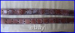 Vintage 1943 Milsco Leather Sling Belt M1907 Original WWII US Military Rare