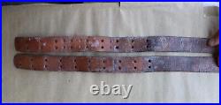 Vintage 1943 Milsco Leather Sling Belt M1907 Original WWII US Military Rare