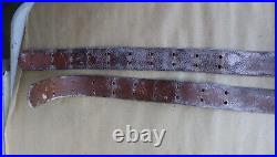 Vintage 1943 Milsco Leather Sling Belt M1907 Original WWII US Military Rare