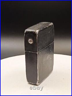 Vintage 4 Barrel Black Crackle Park WWII Trench Lighter With Original Box RARE