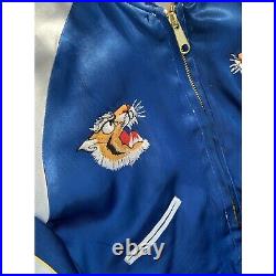 Vintage Japan Sukajan Souvenir Jacket 50s Reversible Tiger Dragon WW2 Rare Kids