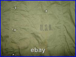 Vintage RARE 40s USN US Navy Olive GREEN WW2 Work SHIRT USN Sz. 16