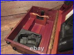 Vintage RARE WWII US Military Air Force Sextant Aircraft Periscopic Wood Case