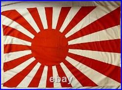Vintage Rare Cotton Post WWII WW2 Japanese Rising Sun Navy Flag