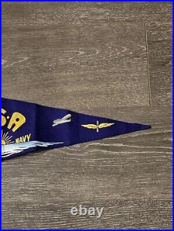 Vintage Rare WW2 WWII US Army Navy In The Pacific Pennant