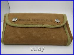 Vintage Rare WWII Superior Surgical Medical Officers Case Pocket Field Kit Medic