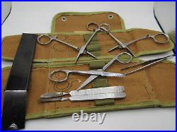 Vintage Rare WWII Superior Surgical Medical Officers Case Pocket Field Kit Medic
