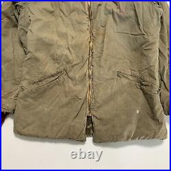 Vintage US Navy WW2 N-1 DECK JACKET Size 34 USN Sailor Alpaca Coat Stencil RARE