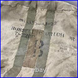 Vintage WWII Aviators Kit Bag AN 6505 US Air Force USAF Rare 2 Zippers Stenciled