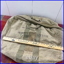 Vintage WWII Aviators Kit Bag AN 6505 US Air Force USAF Rare 2 Zippers Stenciled
