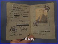 Vintage WWII Original Rare German Soldiers 1932 Photo Drivers License Notarized