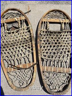 Vintage WWII WW2 US Military Wood Snow Shoes 13x28 Rare Antique Dovre