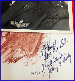 Vintage Ww2 Us Army Air Force General Knerr Signatures Nazi Plane Fabric Rare 3