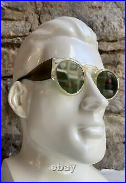 Vtg Rare WWII Era OPTIKS Quadra Sunglasses Plastic Frame Designer Shades Clear