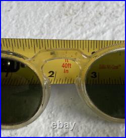 Vtg Rare WWII Era OPTIKS Quadra Sunglasses Plastic Frame Designer Shades Clear