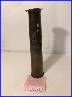 Vtg Rare War WWII Gunshell Taken From A German's Home 14a