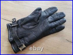 Vtg Rare Wwii German Luftwaffe Pilot Aviator Real Nappa Leather Flight Gloves