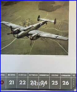 WW II German Aircraft Luftwaffe Calendar 1943 RARE