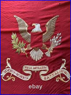 WW2 77TH Field Artillery Battalion Issued Flag Rare
