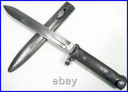 WW2 Folding Knife M1938 Italian Carcano Bayonet Scabbard Rare Pugnale Baionetta