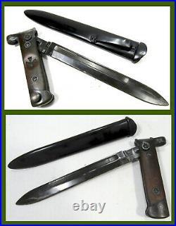 WW2 Folding Knife M1938 Italian Carcano Bayonet Scabbard Rare Pugnale Baionetta