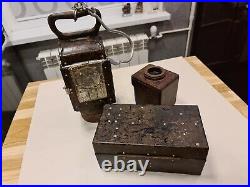 WW2 German Original Bakelite Carbide Lantern Lamp And Rare Accessories