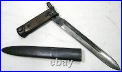 WW2 M1938 Italian Carcano Folding Knife Bayonet Scabbard Rare Pugnale Baionetta