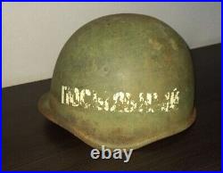 WW2 Original Rare USSR Steel Helmet SSH 39 Inscription Bellboy? WWII