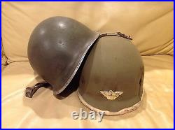 WW2 Original U. S. Army Helmet Steel Pot & Hawley Liner. Vintage 1942 Rare