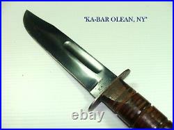 WW2 RARE USMC MK. 2 KABAR FACTORY BLUED BLADE NM/MINT WithRARE CORRECT THIN SCABBAD