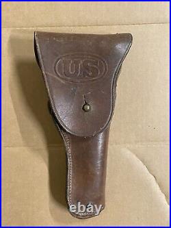 WW2 Rare Original BOYT 44 Belt Holster with Metal Hanger Colt 1911 1911A1 WWII