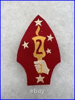 WW2 US 2nd Marine Division Patch Felt Australian Made Rare Q962