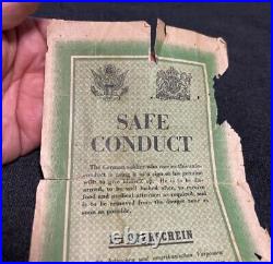 WW2 US Army Rare Limited Safe Conduct Path 1942 German Army