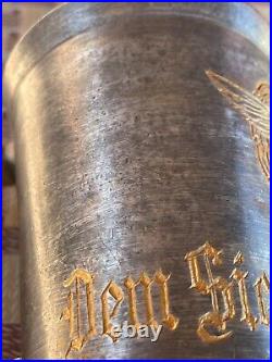 WW2. WWII. Rare German aluminum mug. Wehrmacht