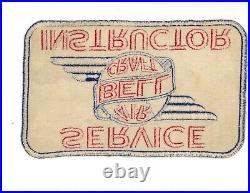 WW2 WWII US Bell Air Craft Service Instructor overall size patch RARE