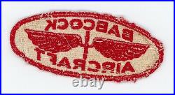 WW2 WWII US Home Front Babcock Aircraft patch produced 60 Waco CG-4 gliders rare