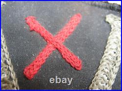 WW2 WWII Victory V Red X Black Patch 4 Old VTG Rare Military Unknown Country