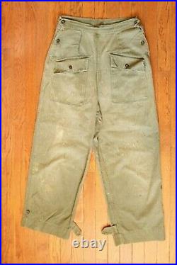 WW2 Womens Army Corps Herringbone Twill Trousers EXTRA RARE Authentic Original