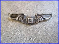 WWII 1942 Glider Pilot Wings Pin 3 Beverlycraft full size sterling RARE Maker