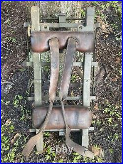 WWII Army Infantry Imperial Wood Rucksack Frame Bench Rare Vintage World War 2
