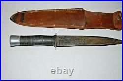 WWII BARR BROS. RARE ORIG. FIGHTING KNIFE with Sheath