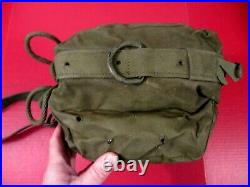WWII Era US Army OD Green Canvas Demolition Set Bag withStrap & Rope XLNT RARE