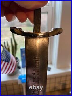 WWII German Dagger SA Dagger Rare Tombac Plated Lower Crossguard Excellent