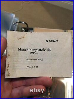 WWII German MP 44 Operating Manual/ ORIGINAL/ Great Condition/ RARE! /PENNYSTART