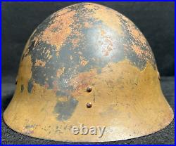 WWII Imperial Japanese Navy IJN Type 90 Helmet Painted War-Time Issue, Very Rare