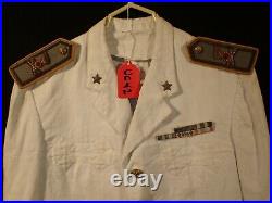 WWII Italian Army Artillery Colonel Summer Dress White Uniform & 5 Ribbons RARE