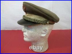 WWII Italian Officer's Military Visor Cap or Hat Unione Militare Lable RARE