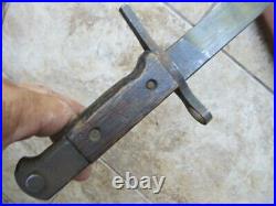WWII Japanese Marine Steel Bayonet & RARE FABRIC FROG, Last Ditch, Combat Relic